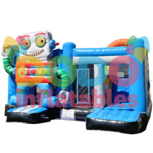 Springkussen Robot met glijbaan